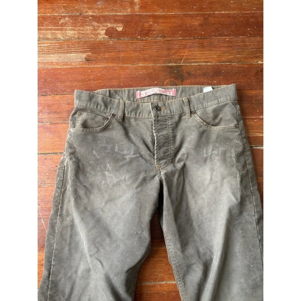 Zara Men's Pants Corduroy‎ Bootcut Gray Vintage Size 34x33
